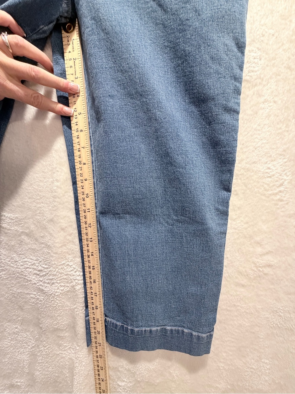 J.Jill Stretch Petite Wide Leg Cropped Jeans 6P Medium Wash Denim - Picture 9 of 11